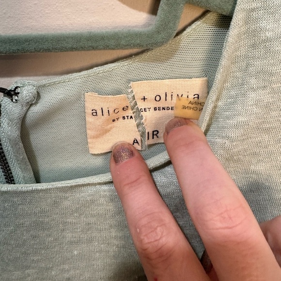 Alice + Olivia Air Stefan Linen Tunic Tee Dress Seafoam Sz Small - Picture 8 of 9